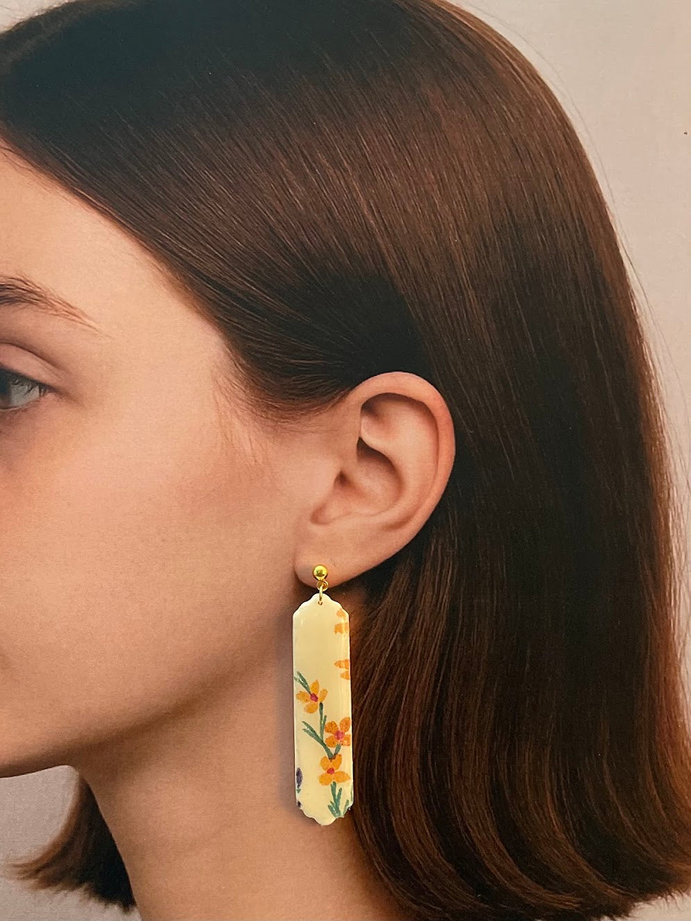 Floral Polymer Clay Earrings