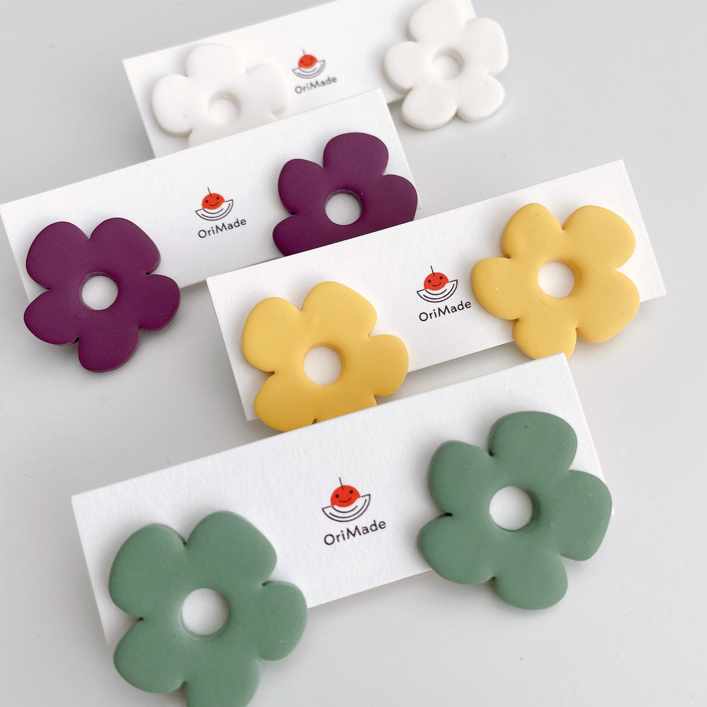 Chunky Flower Stud Earrings